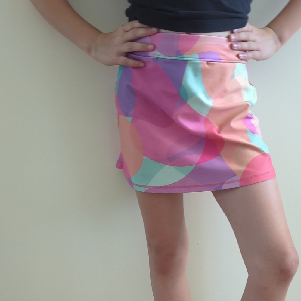 Colorful Kids Skirt With Built In Shorts
